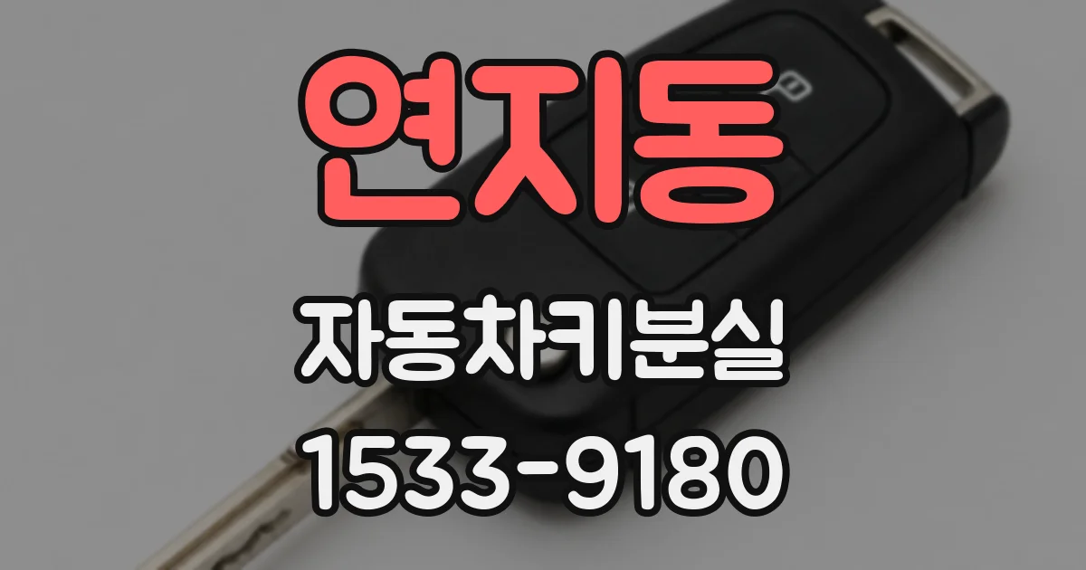 연지동 자동차키분실