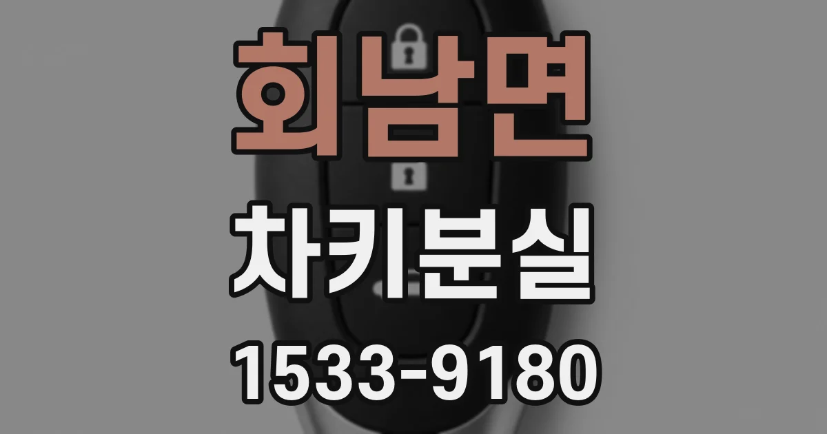 회남면 차키분실