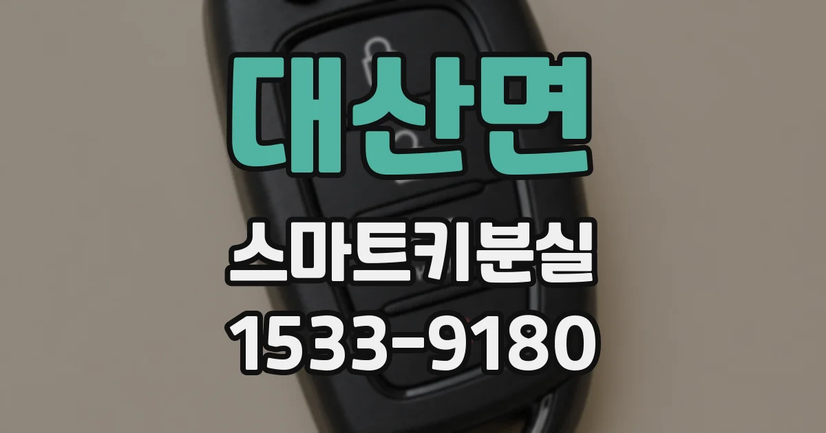 대산면 스마트키분실