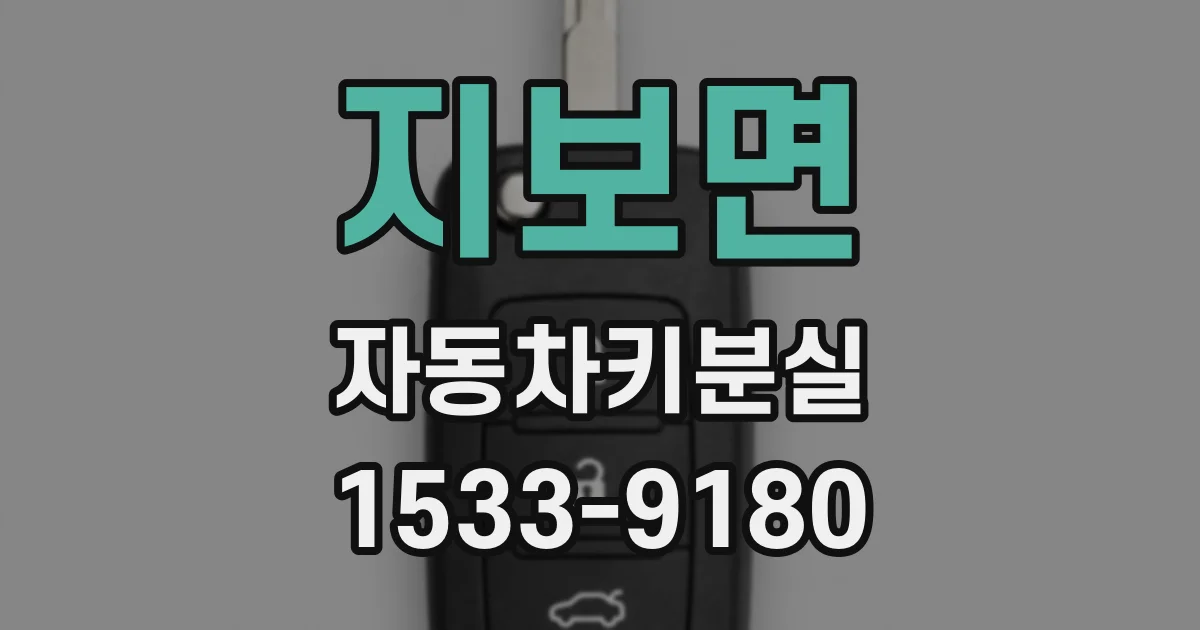 지보면 자동차키분실