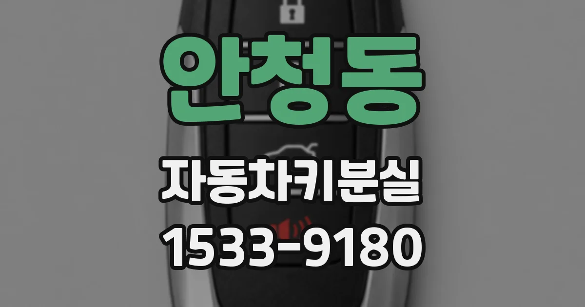 안청동 자동차키분실