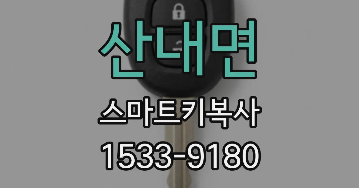 산내면 스마트키복사