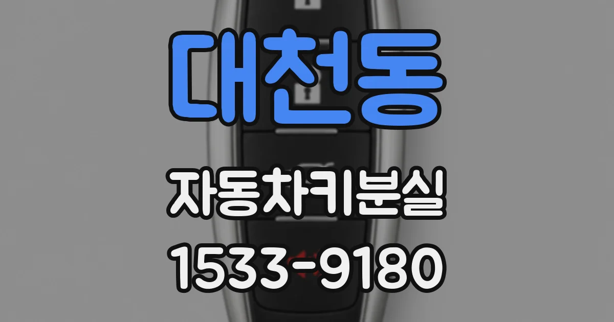 대천동 자동차키분실