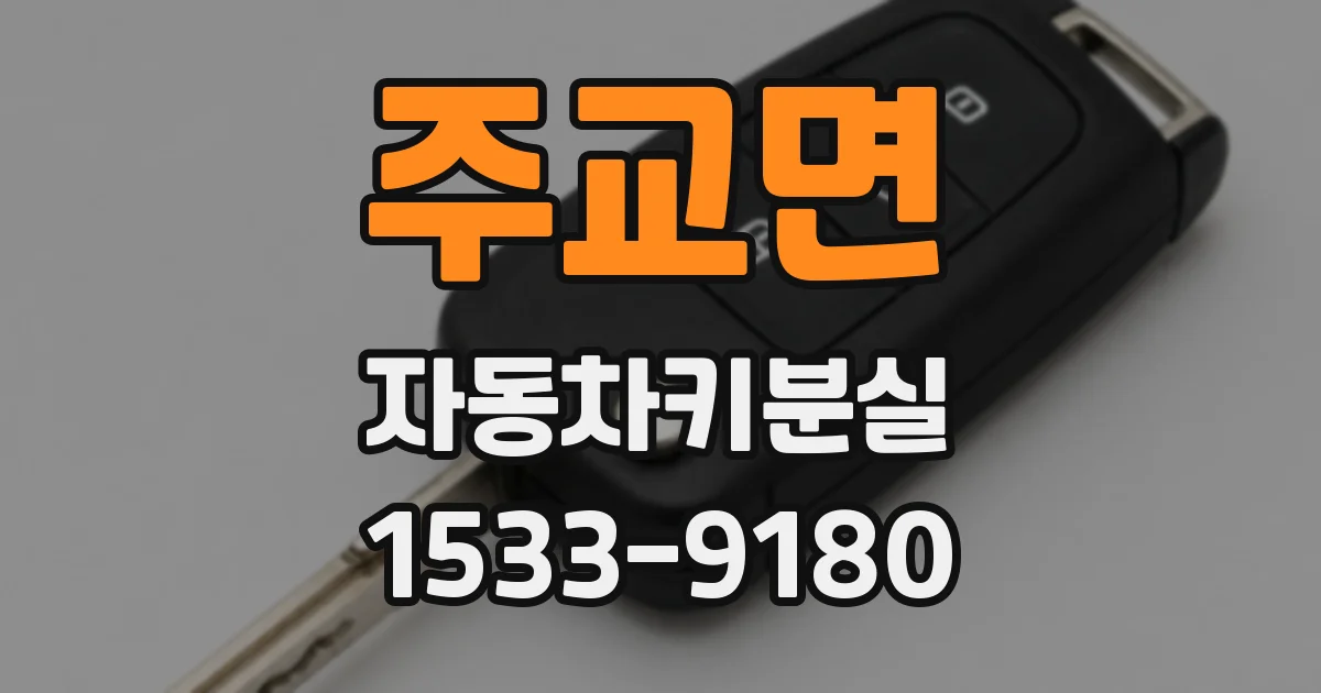 주교면 자동차키분실
