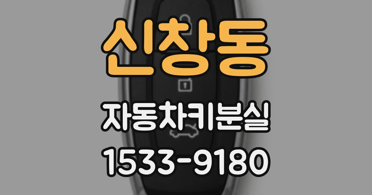 신창동 자동차키분실
