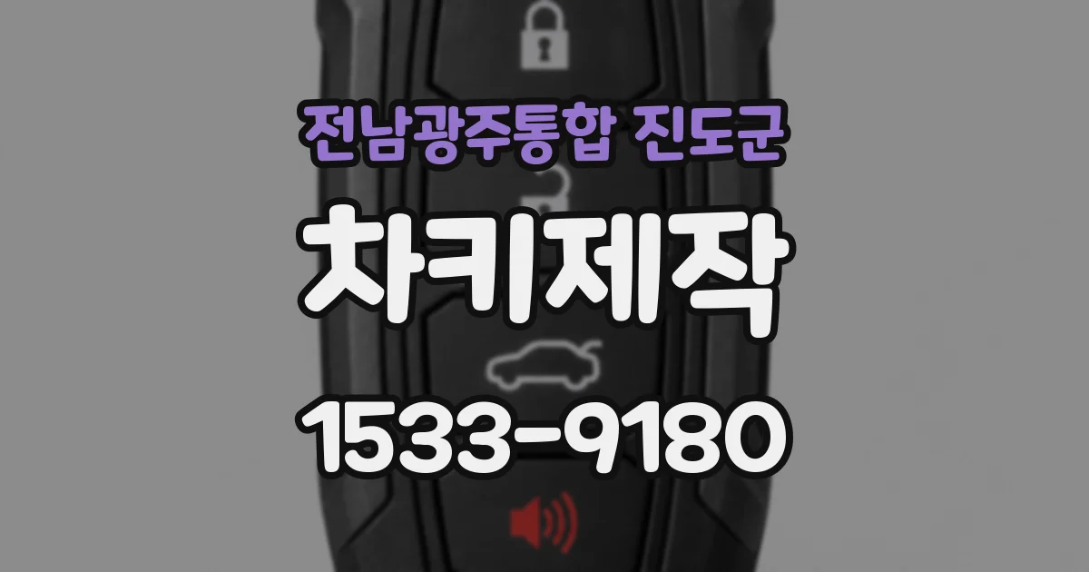 전남광주통합 진도군 차키제작
