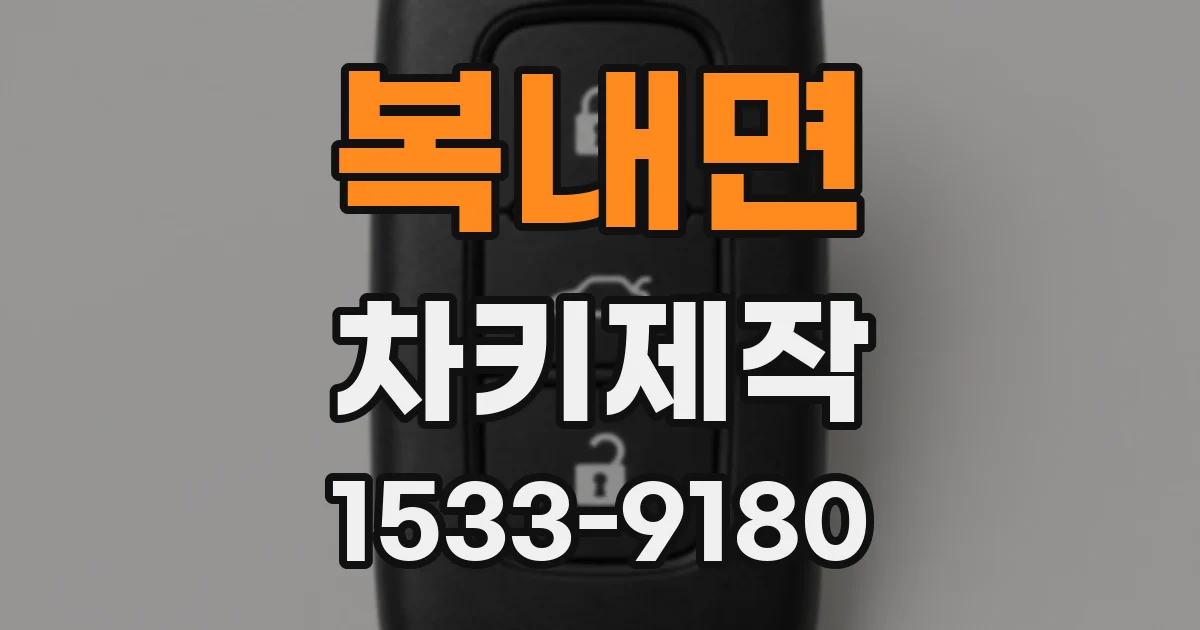복내면 차키제작