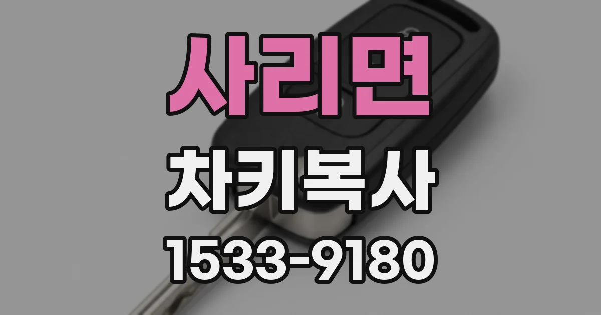 사리면 차키복사