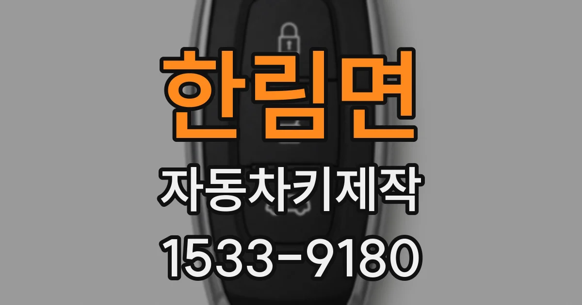 한림면 자동차키제작