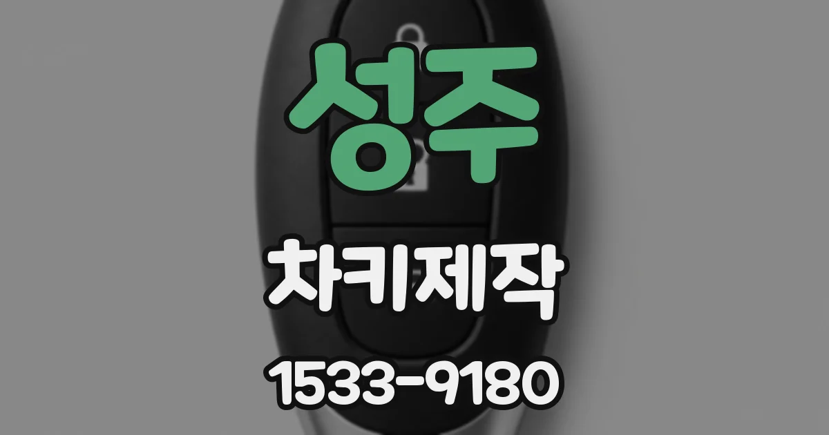 성주 차키제작