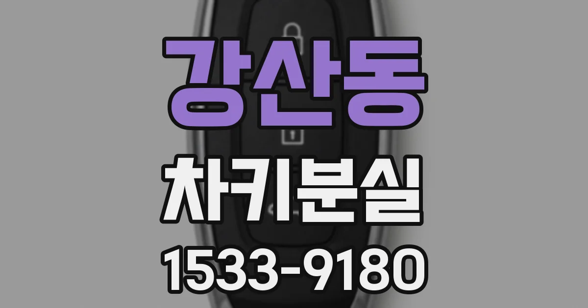 강산동 차키분실