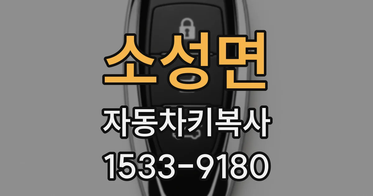 소성면 자동차키복사