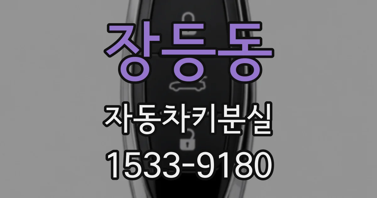 장등동 자동차키분실