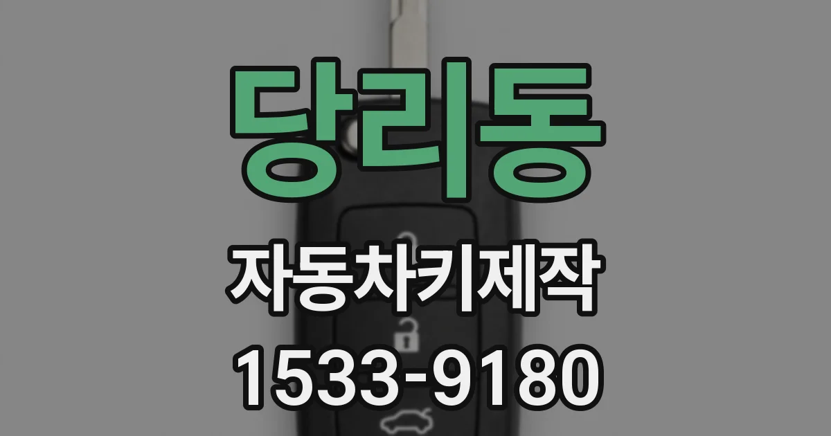 당리동 자동차키제작