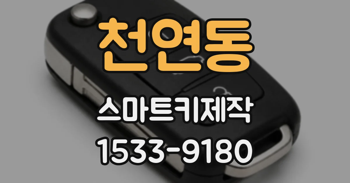 천연동 스마트키제작