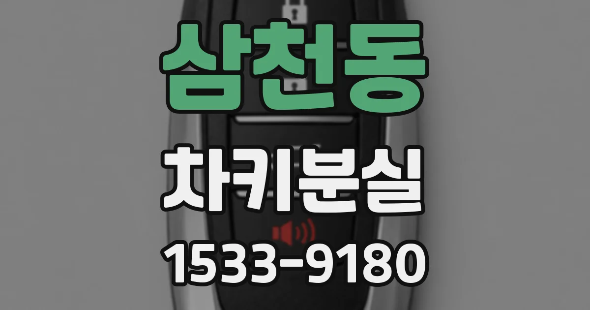삼천동 차키분실