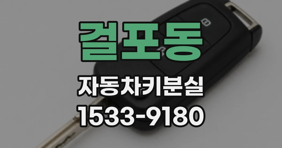 걸포동 자동차키분실