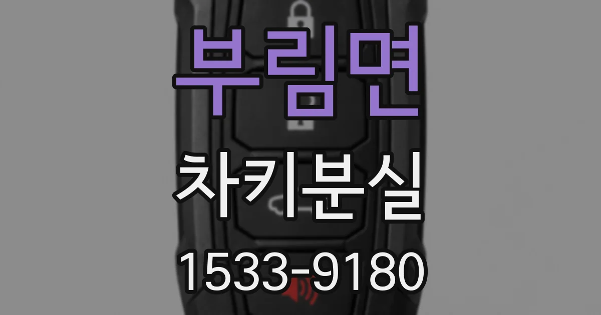 부림면 차키분실