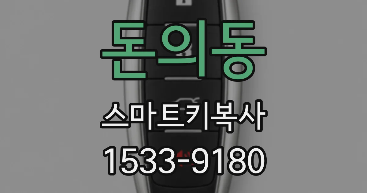 돈의동 스마트키복사