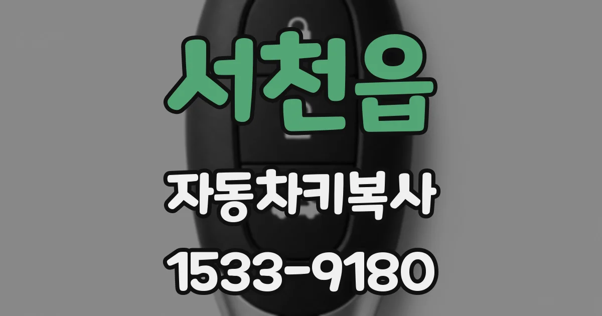 서천읍 자동차키복사