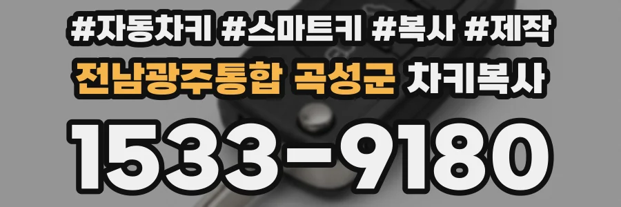 전남광주통합 곡성군 차키복사