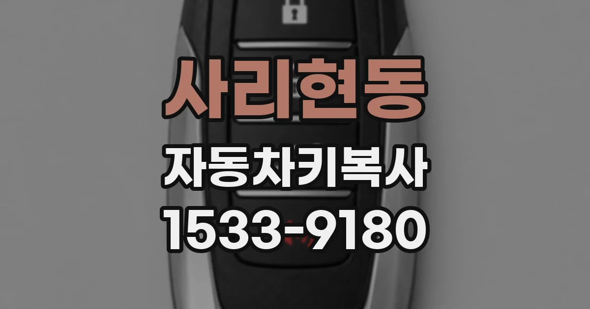 사리현동 자동차키복사