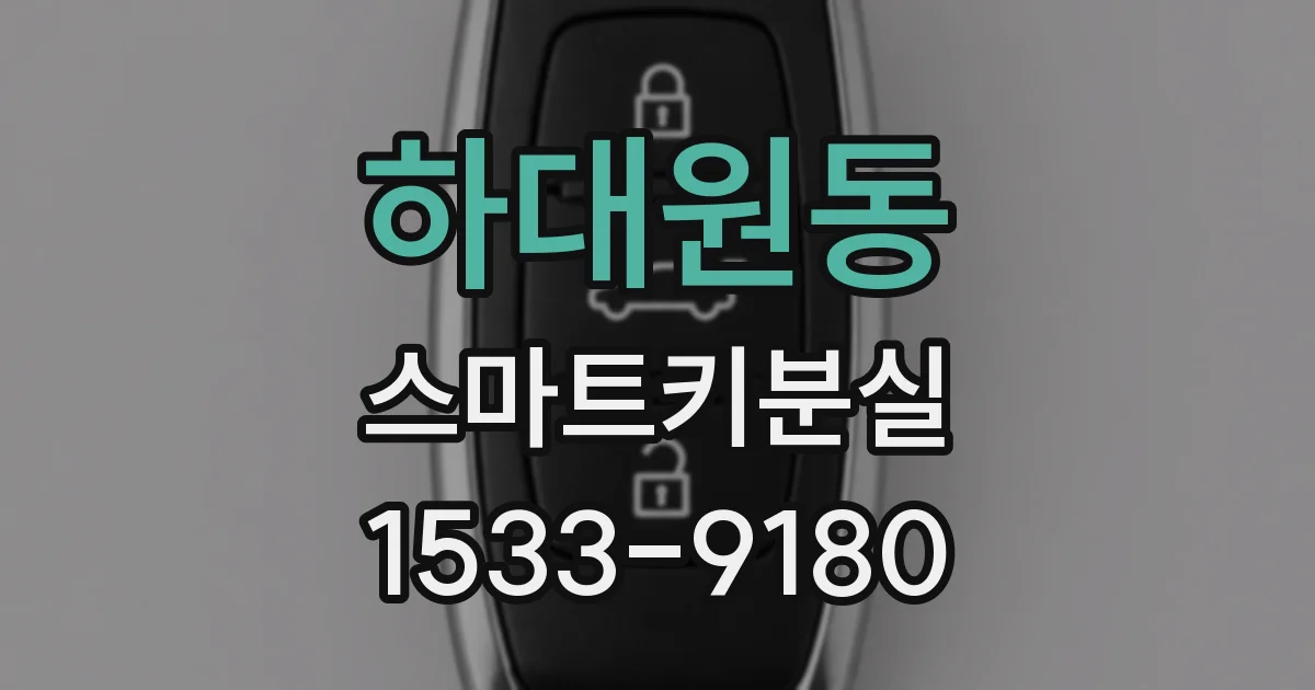 하대원동 스마트키분실