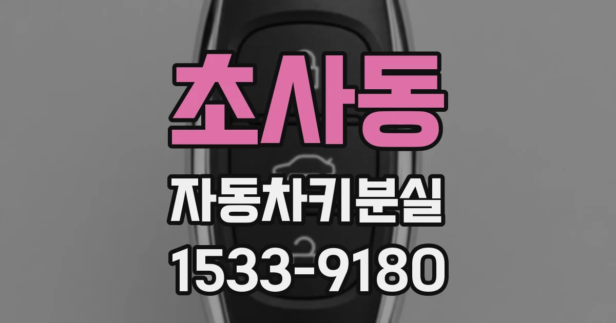 초사동 자동차키분실