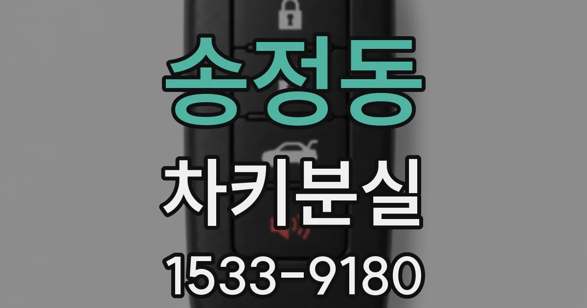 송정동 차키분실