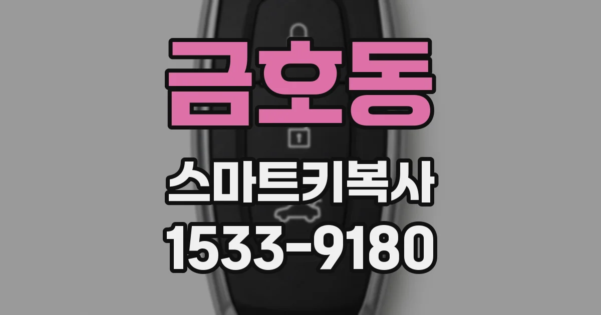 금호동 스마트키복사