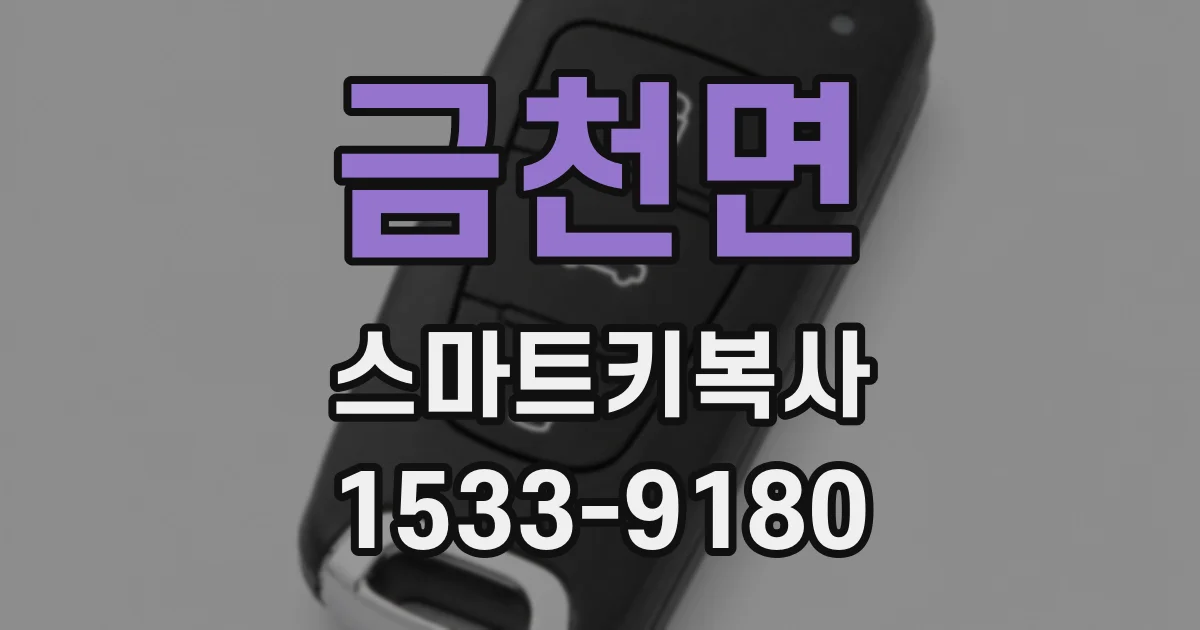 금천면 스마트키복사
