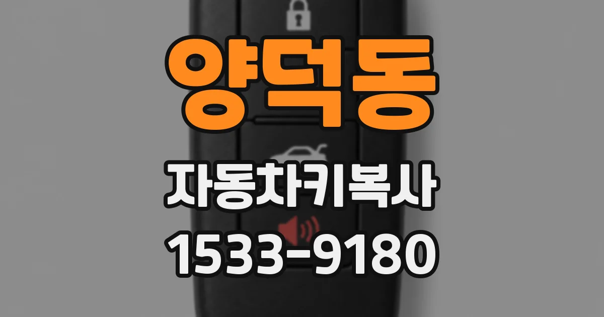양덕동 자동차키복사