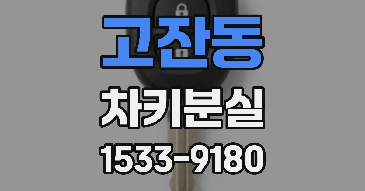 고잔동 차키분실