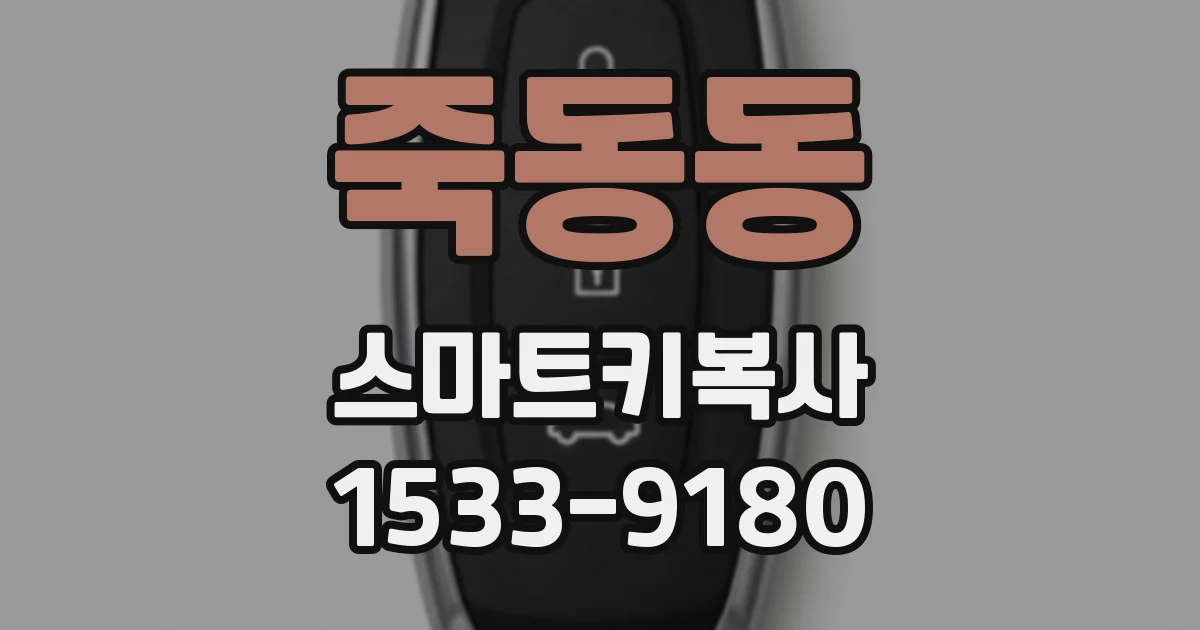죽동동 스마트키복사