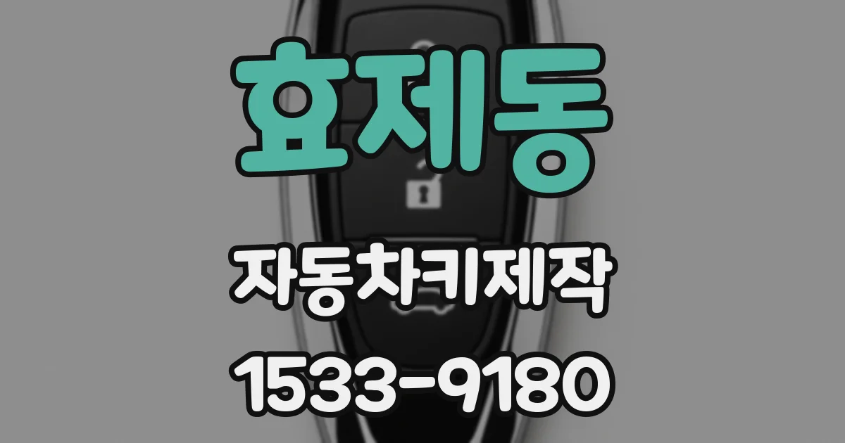 효제동 자동차키제작