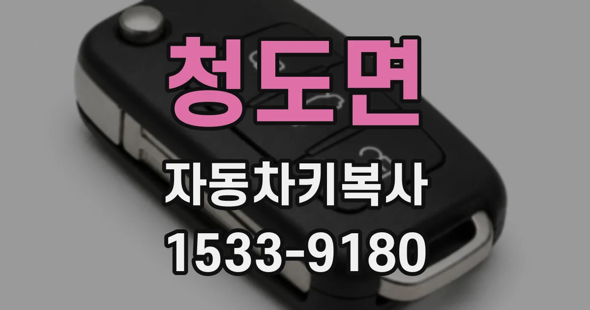 청도면 자동차키복사
