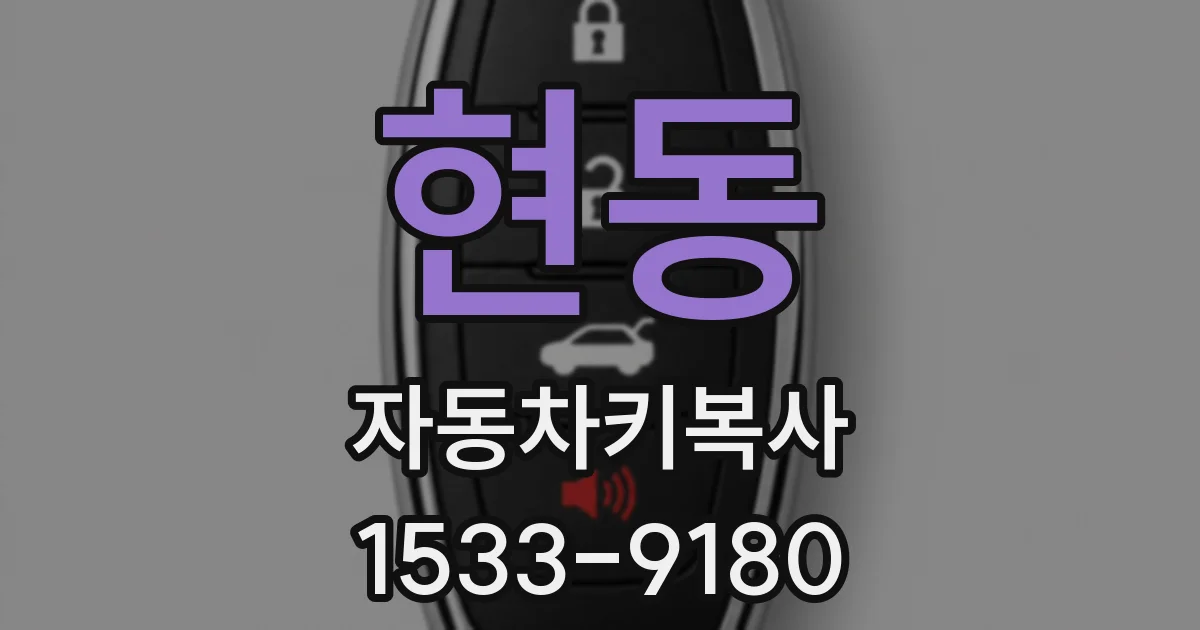 현동 자동차키복사
