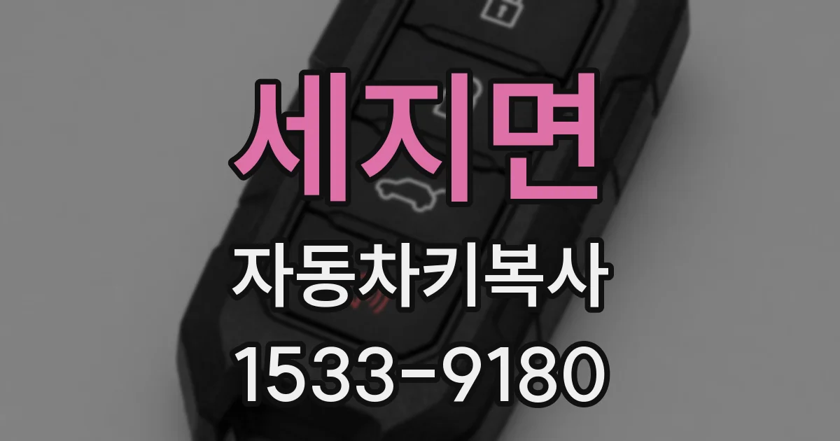 세지면 자동차키복사