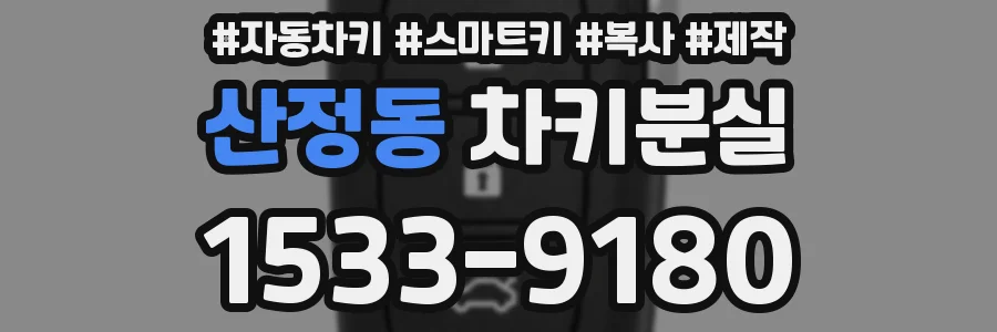 산정동 차키분실