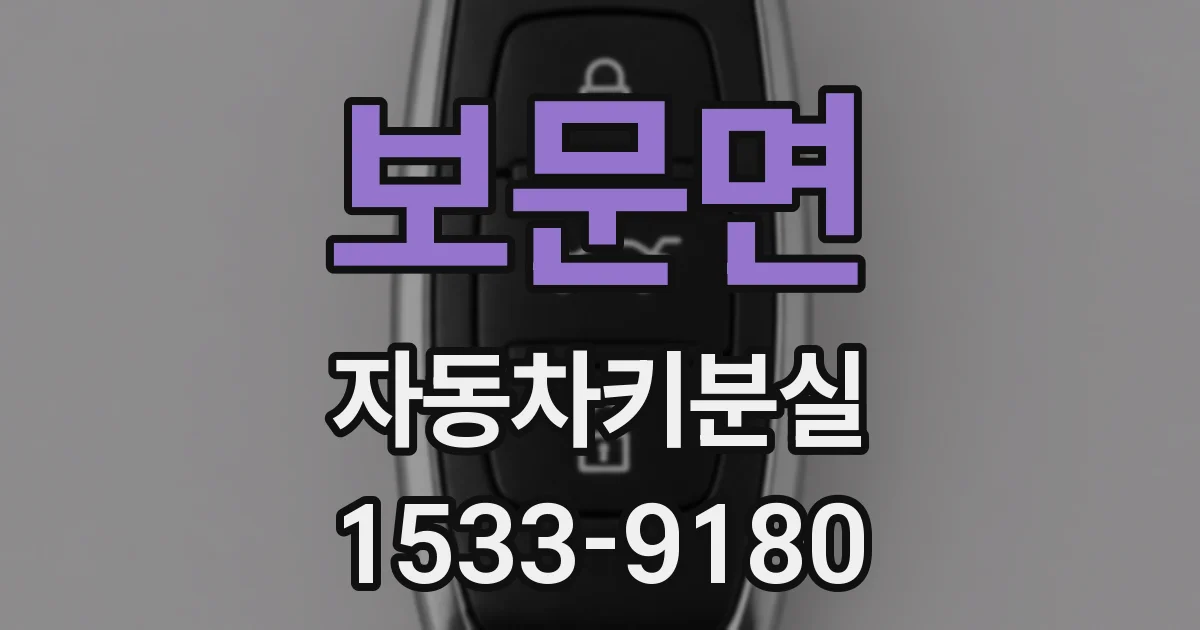 보문면 자동차키분실