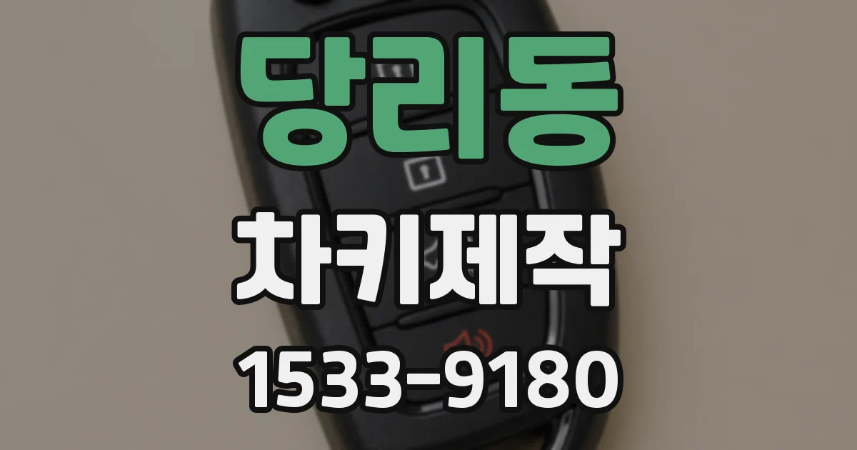 당리동 차키제작