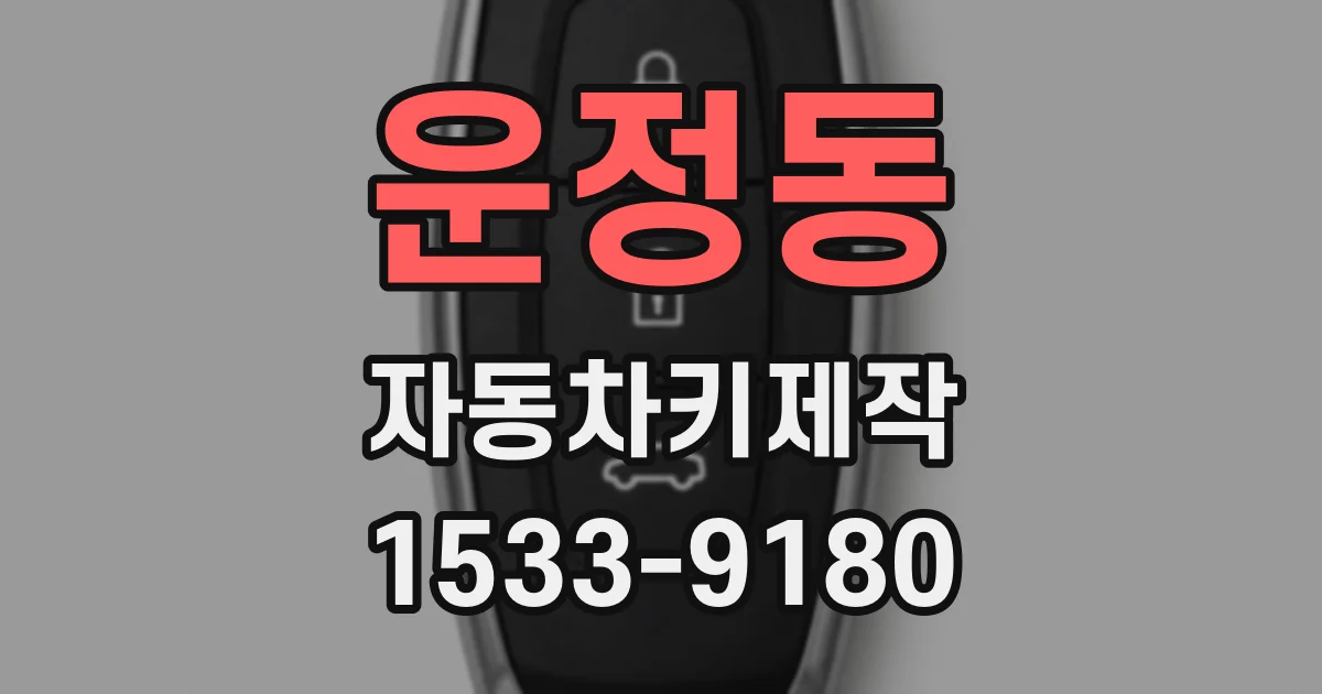운정동 자동차키제작
