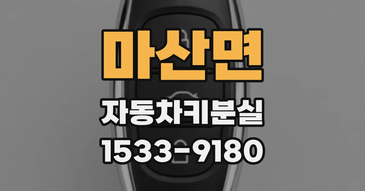 마산면 자동차키분실