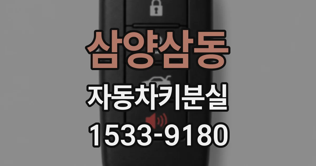 삼양삼동 자동차키분실