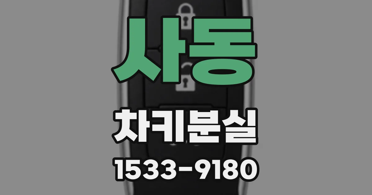 사동 차키분실