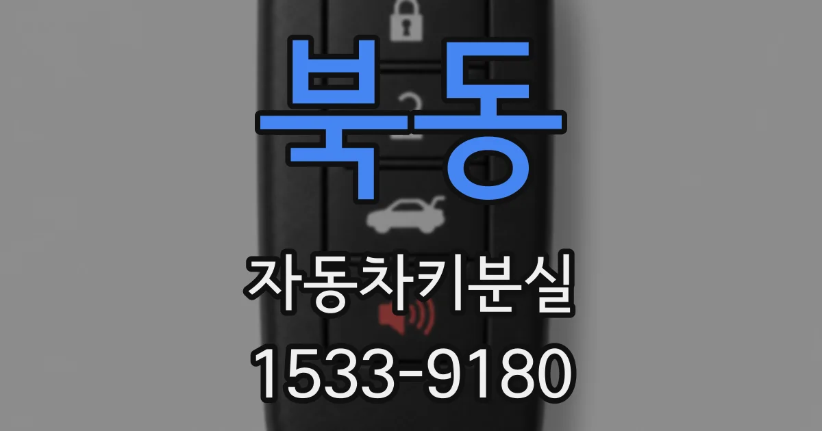 북동 자동차키분실