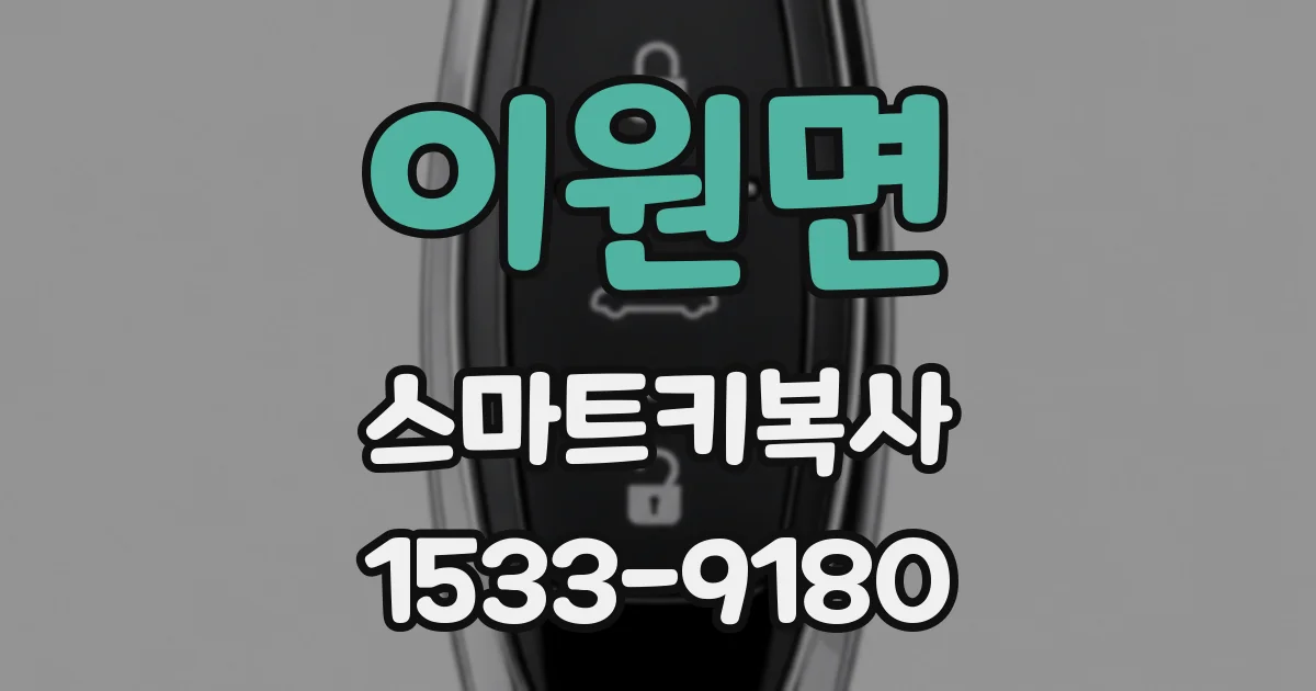 이원면 스마트키복사