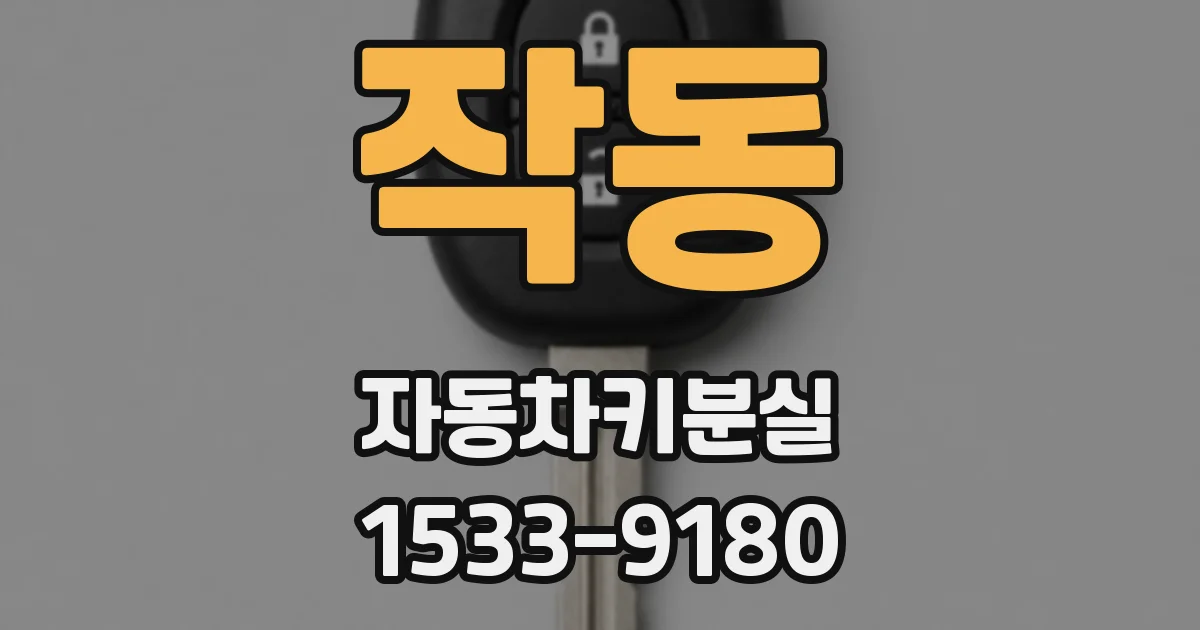 작동 자동차키분실