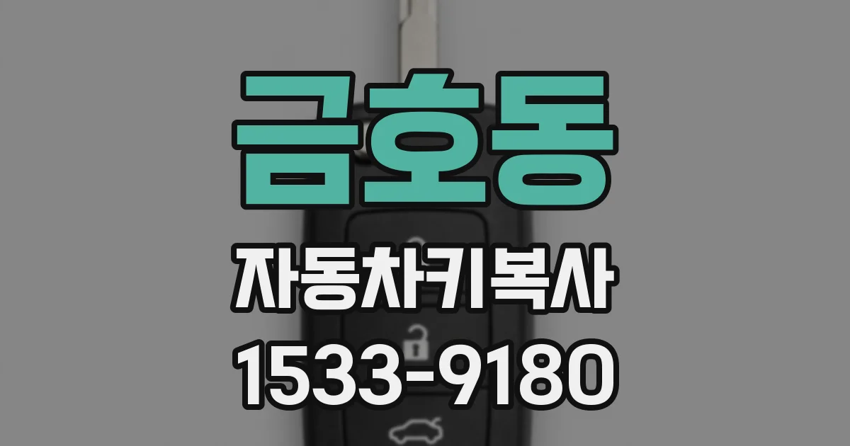 금호동 자동차키복사