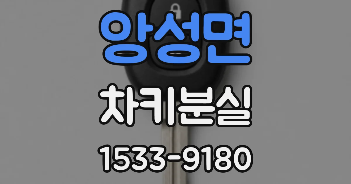 앙성면 차키분실
